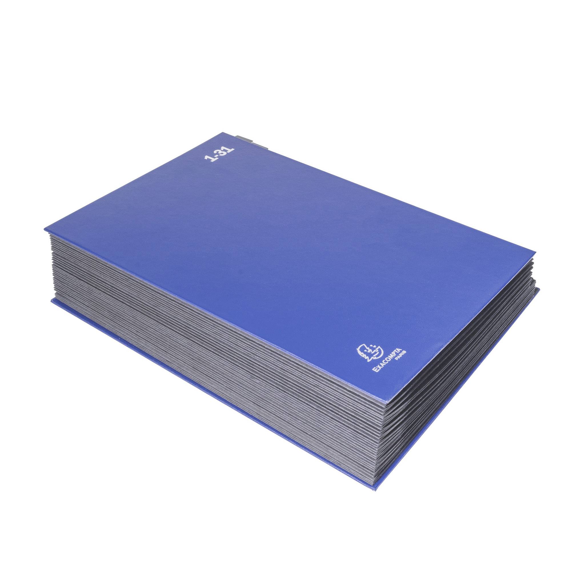 Exacompta 6x Pultordner Ordnungsmappe 32 Fächern RC-Karton 1-31 A4 Blau 57042E
