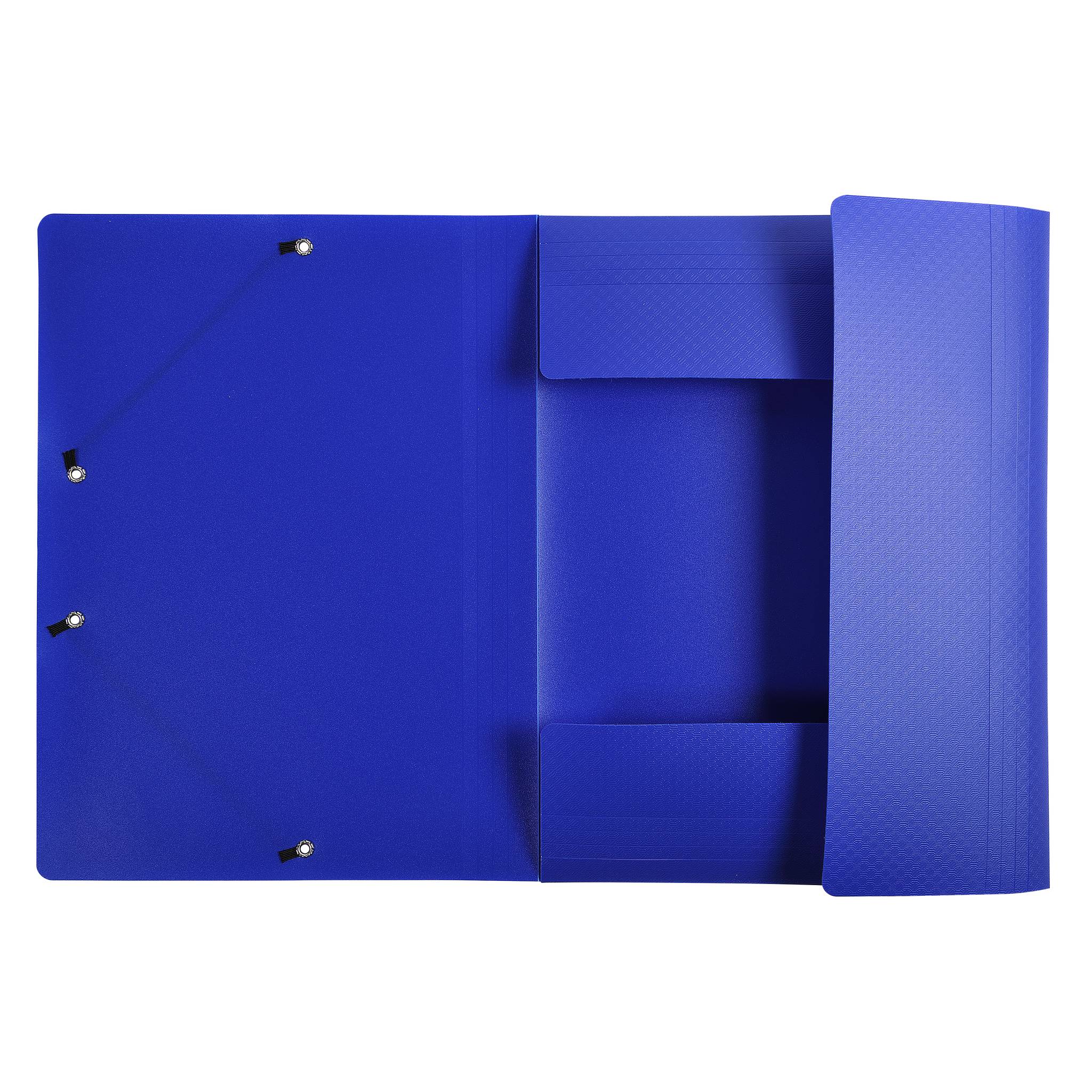 Exacompta 50x Sammelmappe +3 Klappen Gummizug PP 500µ A4 Dunkelblau 55812E