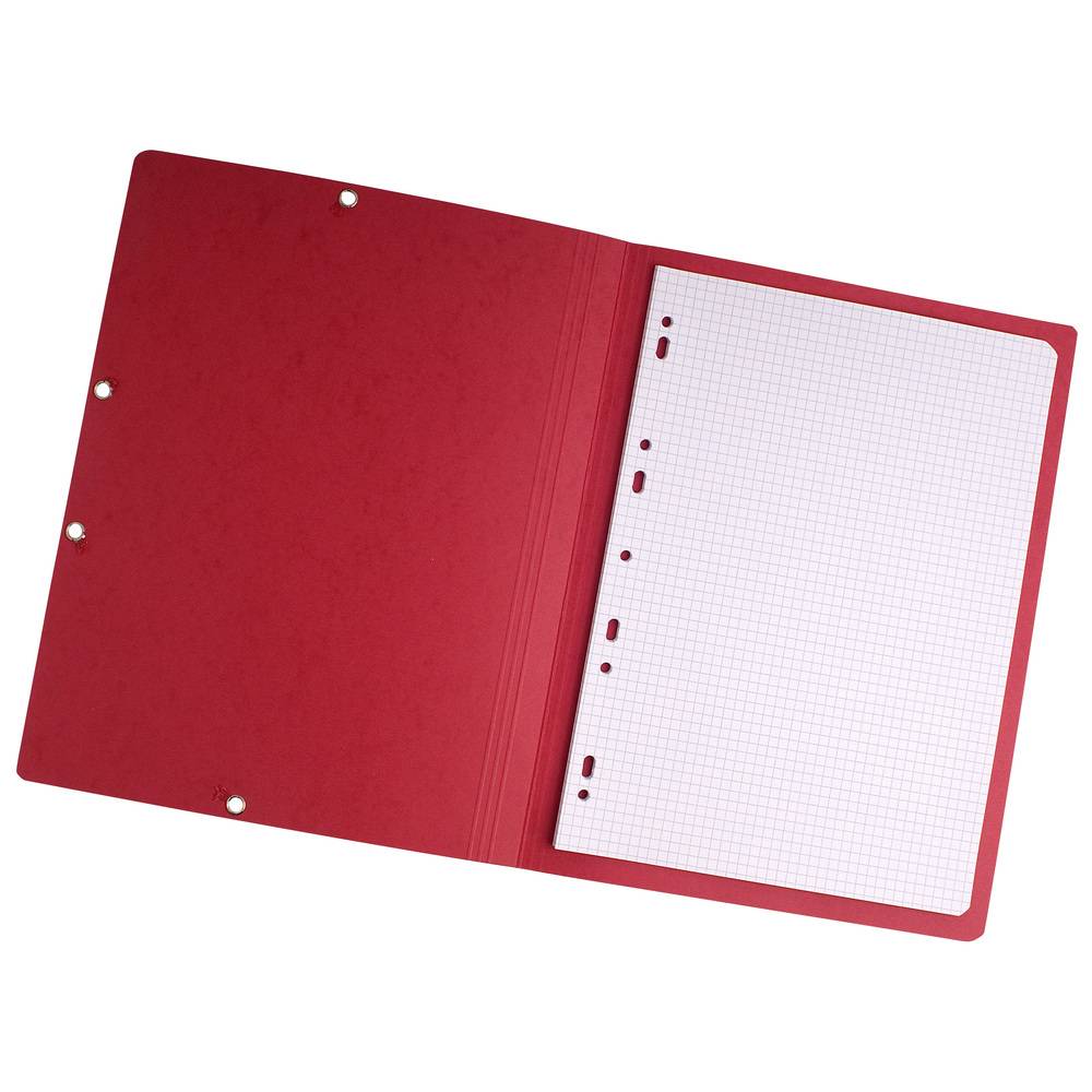 Exacompta 25x Eckspannmappe + Gummizug ohne Klappen, Karton, A4, Rot, 5515E