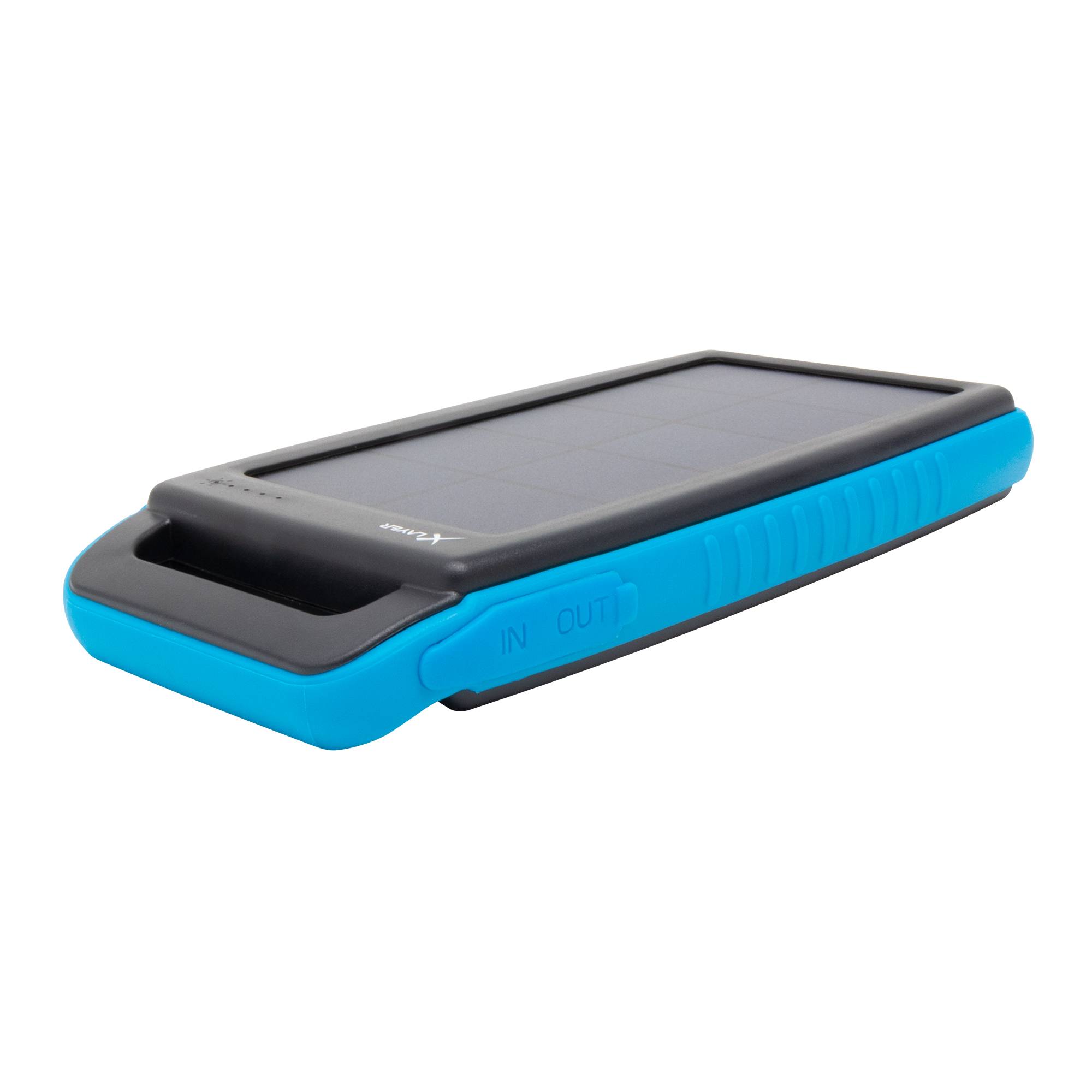 Zusatzakku XLayer Powerbank PLUS Solar Black/Blue 15.000 mAh