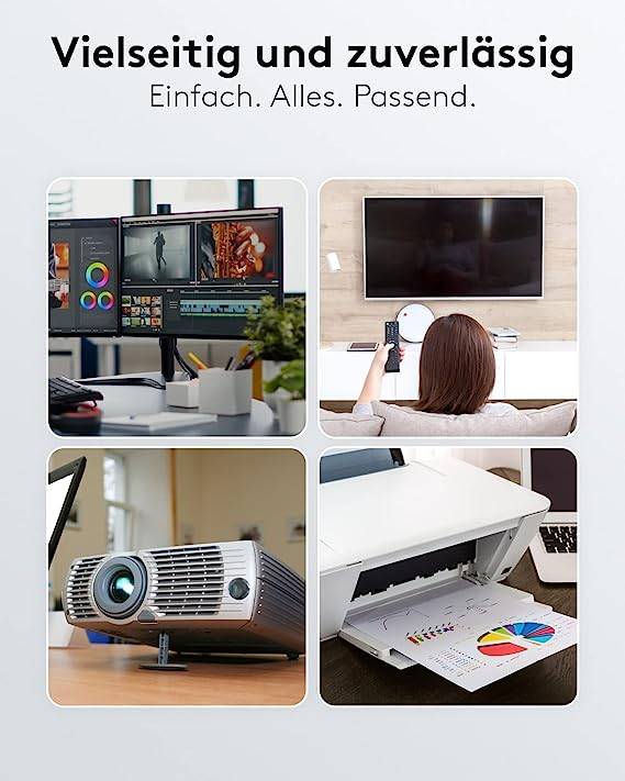 Goobay 59566 Kaltgerätekabel 90° gewinkelt / Schutzkontaktstecker & C13 Buchse / Stromkabel Netzkabel / Schwarz / 1.8m