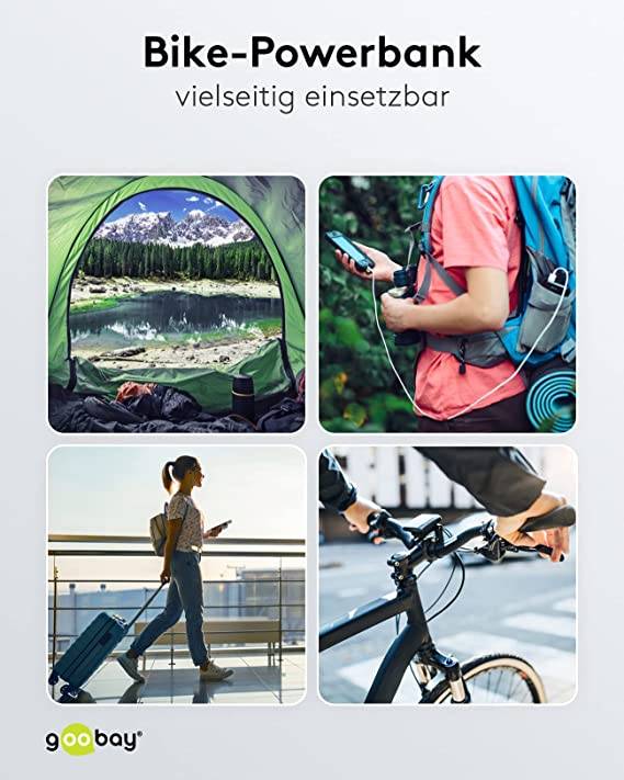 Goobay Powerbank 5000 mAh Li-Ion Schwarz Statusanzeige, LED Taschenlampe