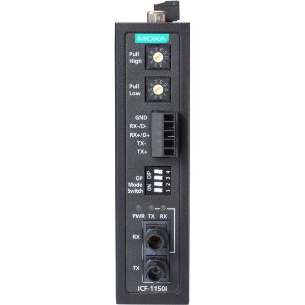 Industrieller RS-232/422/485-zu-Multimode-Glasfaser-Konverter, SC-Stecker, 2 kV Isolation, 0 bis 6