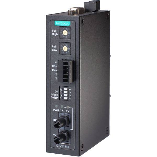 Industrieller RS-232/422/485-zu-Multimode-Glasfaser-Konverter, SC-Stecker, 2 kV Isolation, 0 bis 6