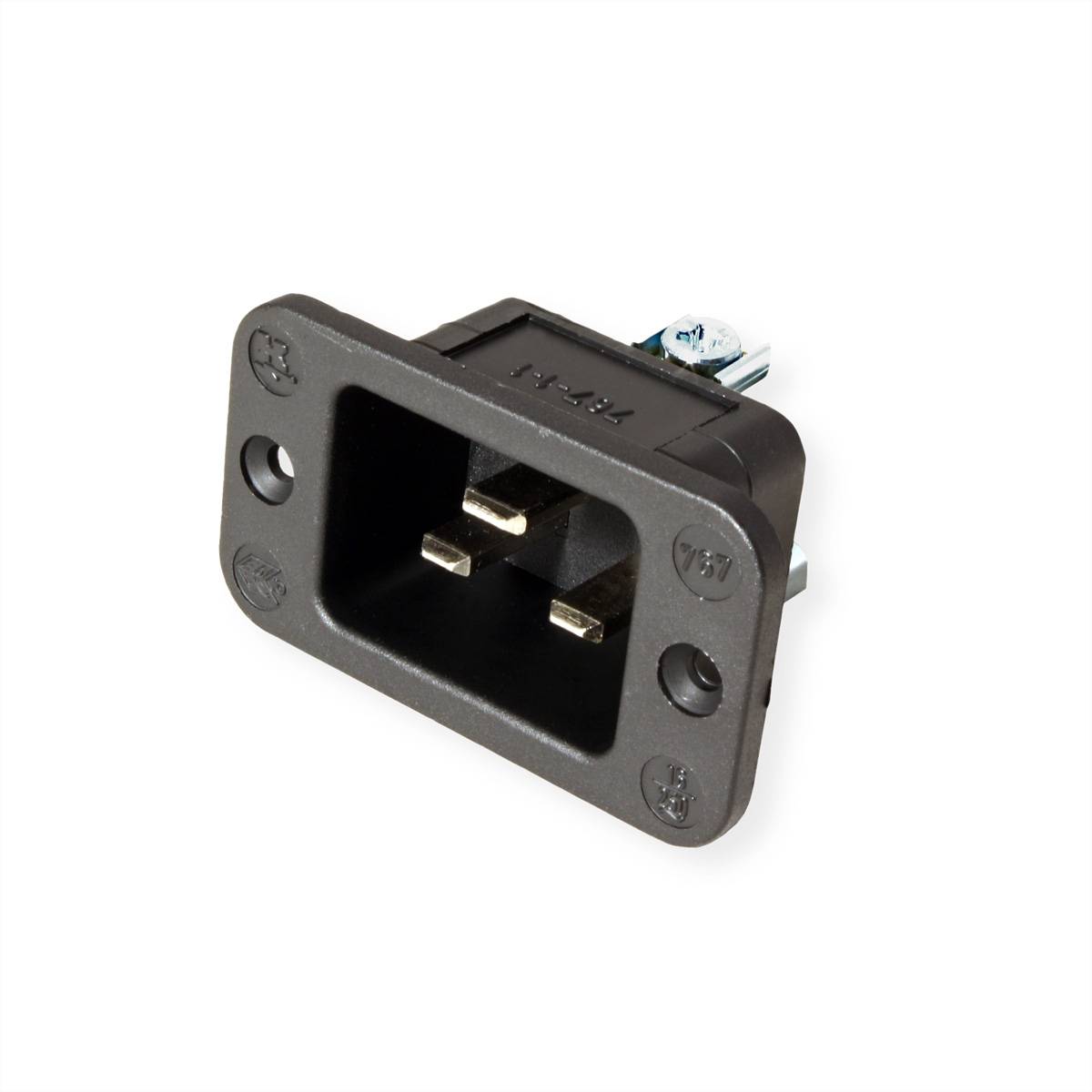 Bachmann 917.173 Kaltgeräte-Steckverbinder 767 Stecker Gesamtpolzahl: 3 16 A Schwarz 1 St.