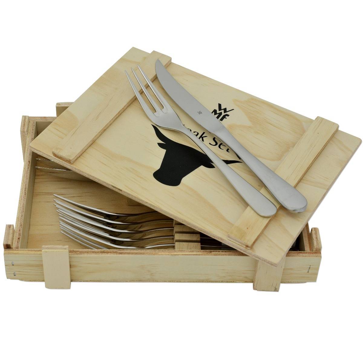 WMF Steakbesteck 12-teilig in Holzkiste