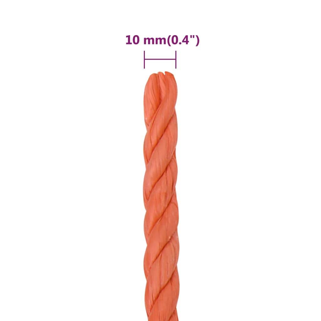 vidaXL Arbeitsseil Orange 10 mm 25 m Polypropylen