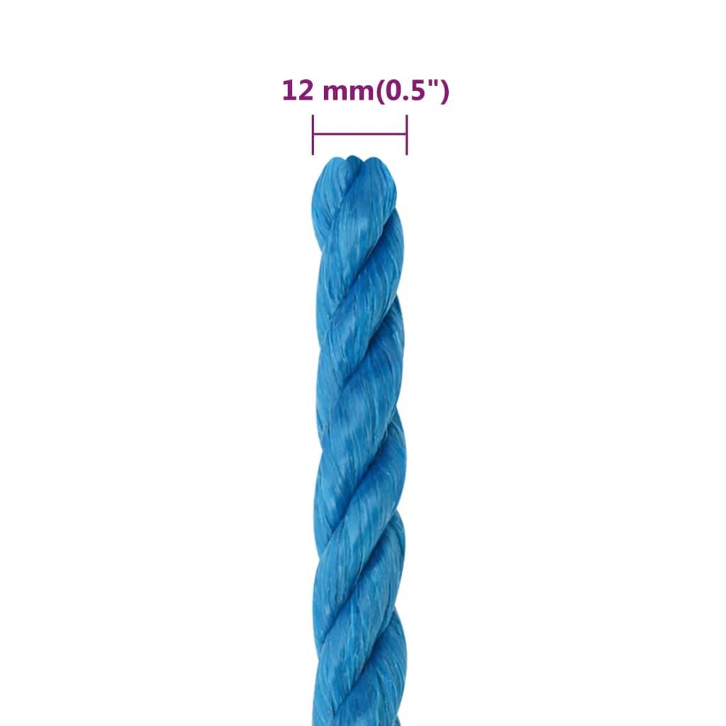 vidaXL Arbeitsseil Blau 12 mm 50 m Polypropylen