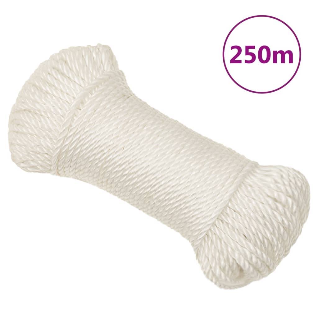 vidaXL Arbeitsseil Weiß 3 mm 250 m Polypropylen
