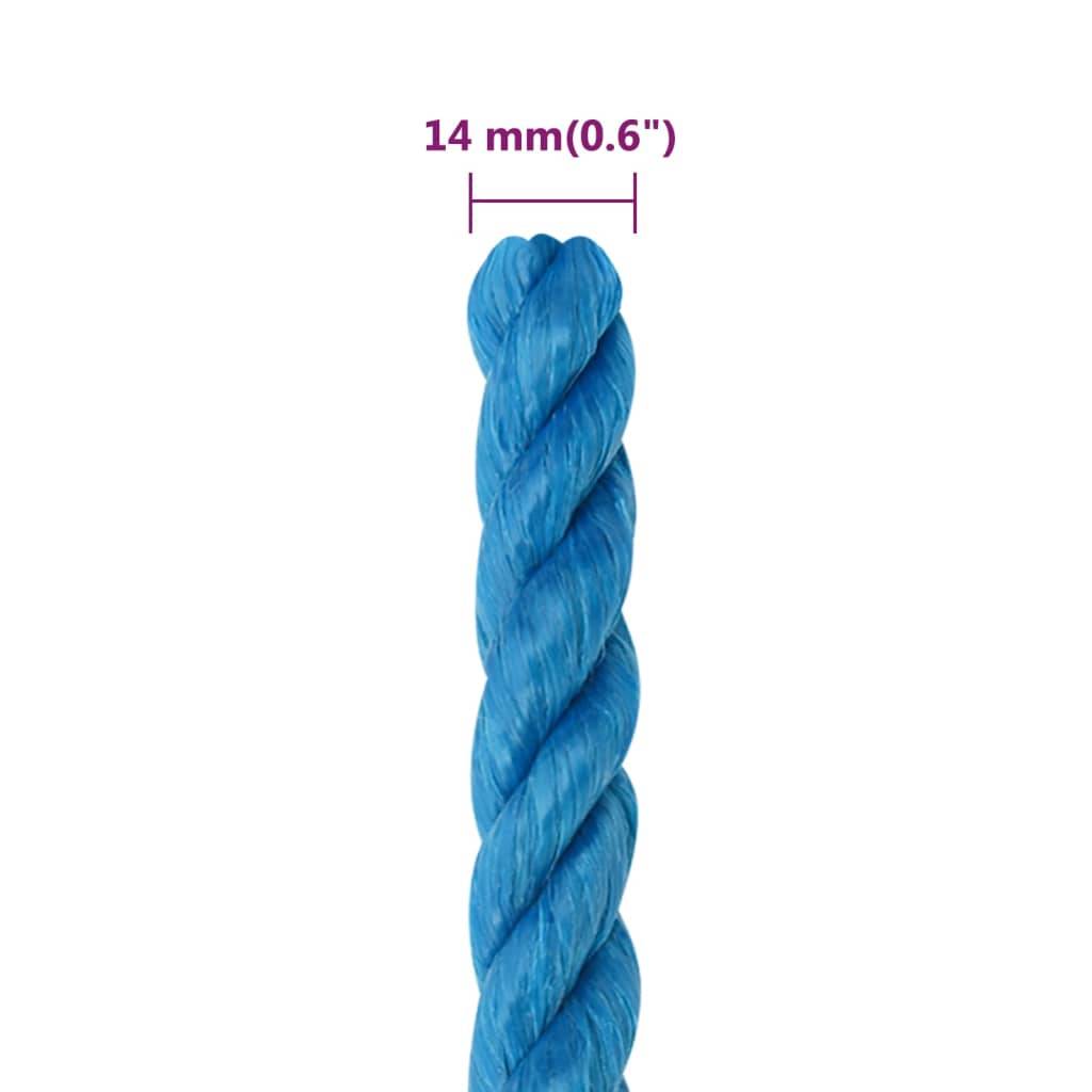 vidaXL Arbeitsseil Blau 14 mm 25 m Polypropylen