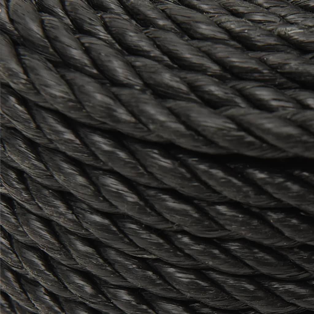 vidaXL Arbeitsseil Schwarz 14 mm 100 m Polypropylen