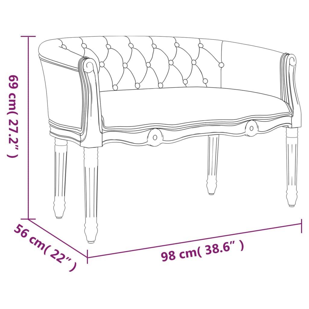 vidaXL Sitzbank 98x56x69 cm Leinen