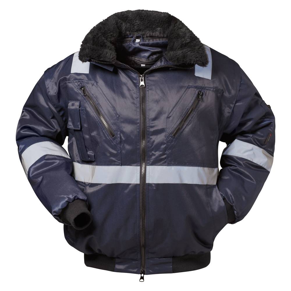 Gr .M (50/52) *ROGNAN* PILOTJACKE MIT REFLEXSTREIFEN blau *ROGNAN* PILOT JACKETW