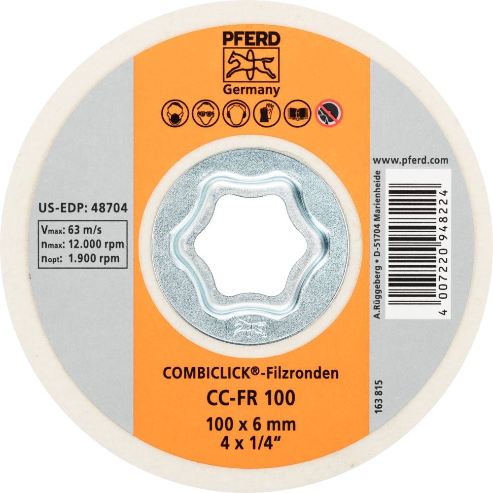 PFERD COMBICLICK Filzronde CC-FR 100
