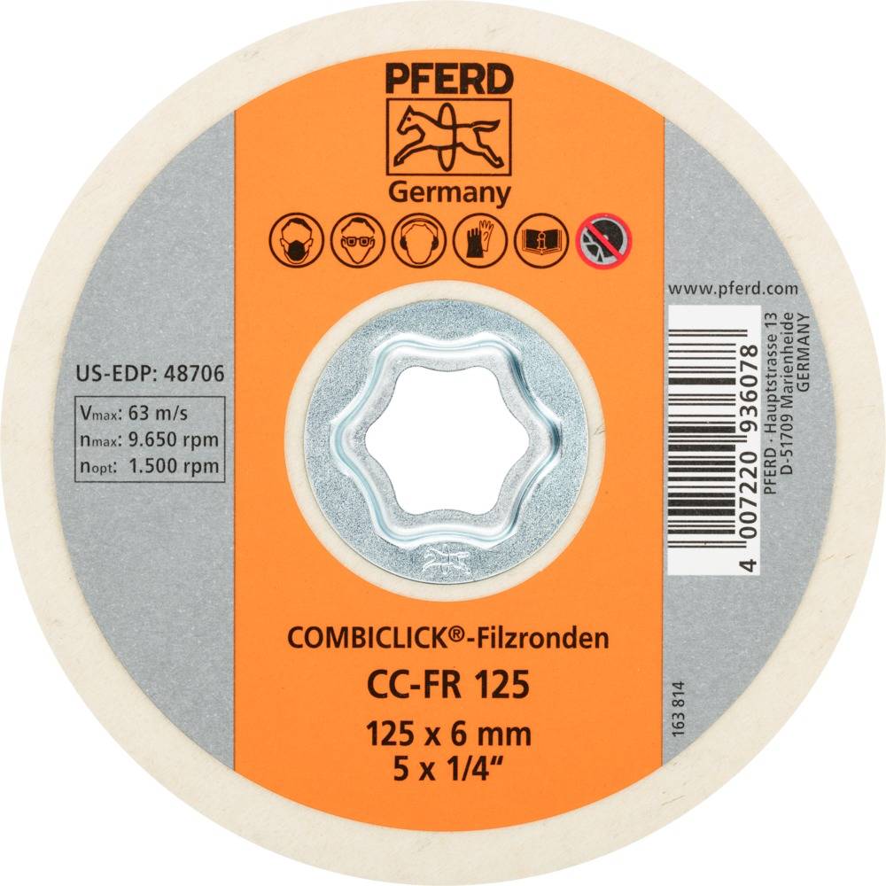 PFERD COMBICLICK Filzronde CC-FR 125