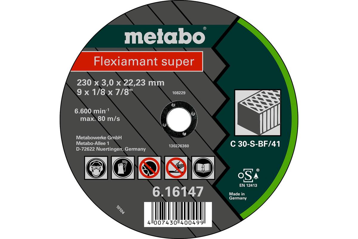 Metabo Flexiamant super 230x3x22,23 Stein Trennscheibe gekröpft