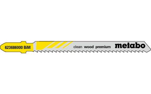 Stichsägeblätter clean wood premium Nutz-L.74mm Zahnt.2,5mm BiMetall Z.geschlif.