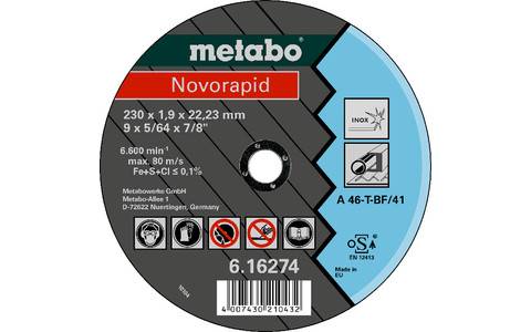 Metabo Novorapid 115 x 1 x 22,23 mm Inox Trennscheibe gerade