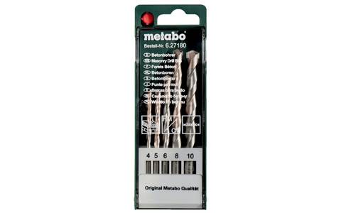Metabo 627180000 Concrete twist drill set 5-piece 4 mm, 5 mm, 6 mm, 8 mm, 10 mm 5 pcs (627180000)