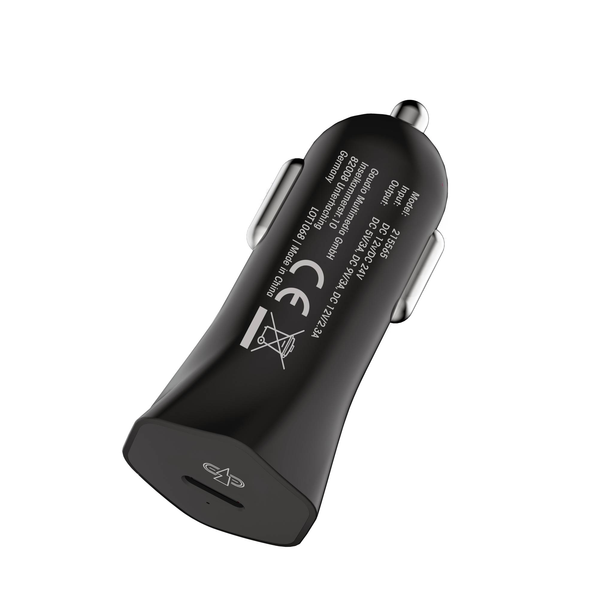 Kfz-Ladegerät XLayer Typ C (USB-C) Charger PD 18W Black