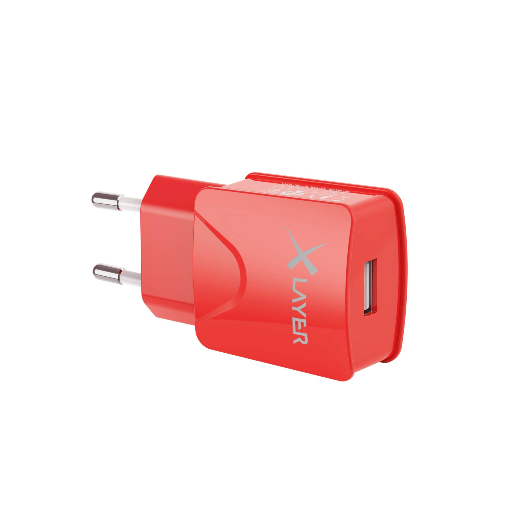 Ladegerät XLayer Colour Line USB Netzteil 2.1A Red