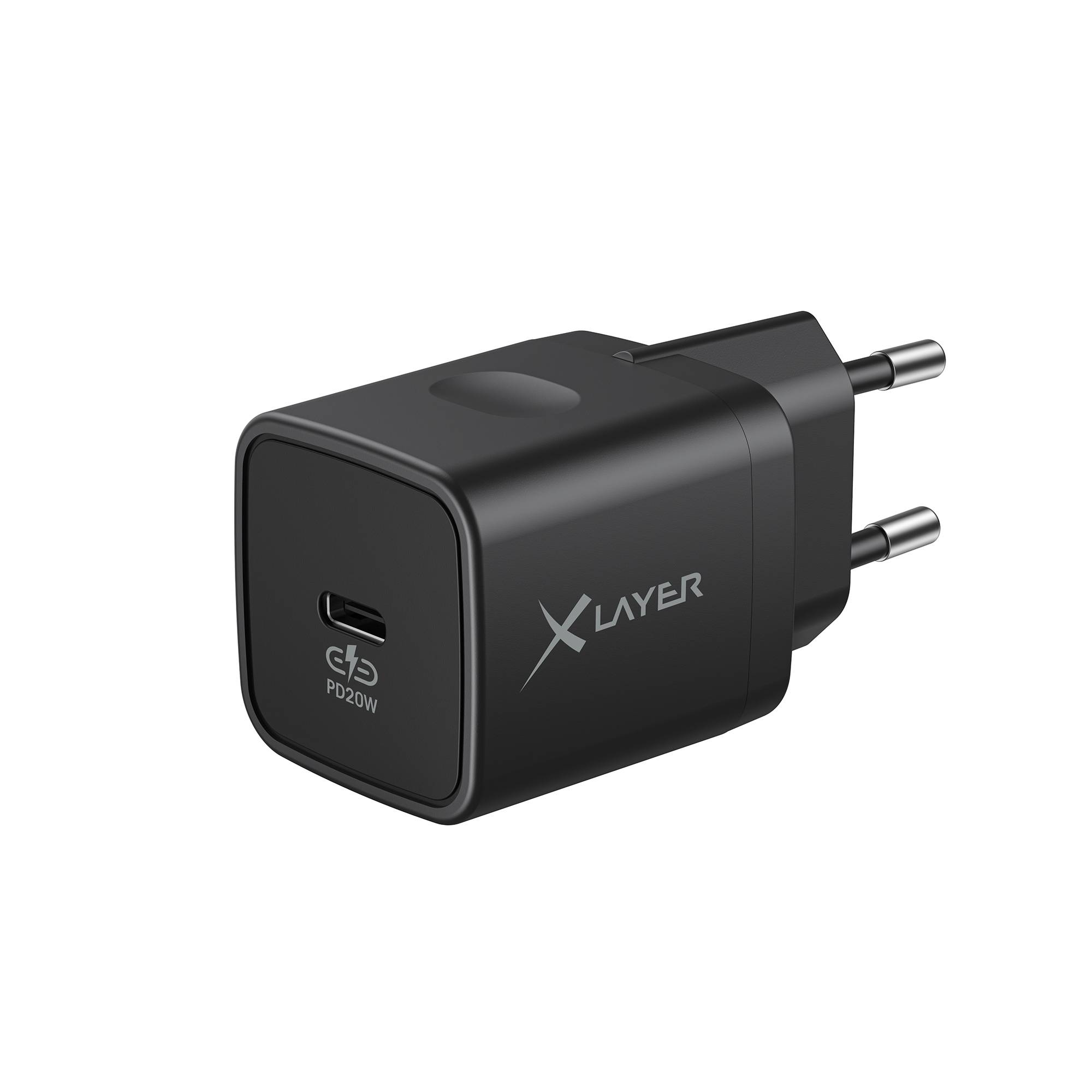 XLayer Ladegerät Single USB Typ C PD 20W Schwarz