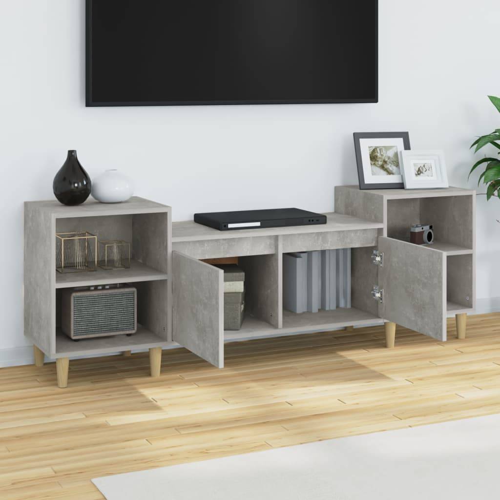 vidaXL TV-Schrank Betongrau 160x35x55 cm Holzwerkstoff