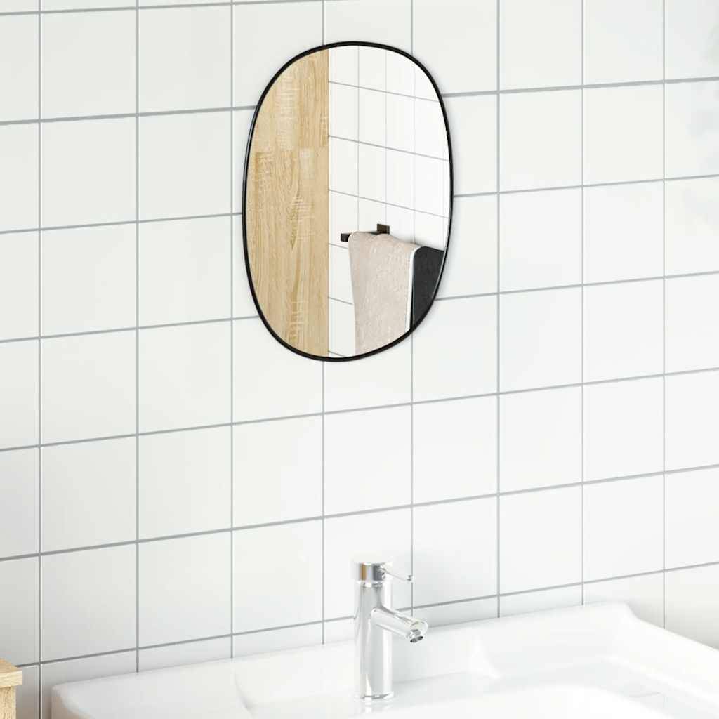 vidaXL Wandspiegel Schwarz 30x25 cm