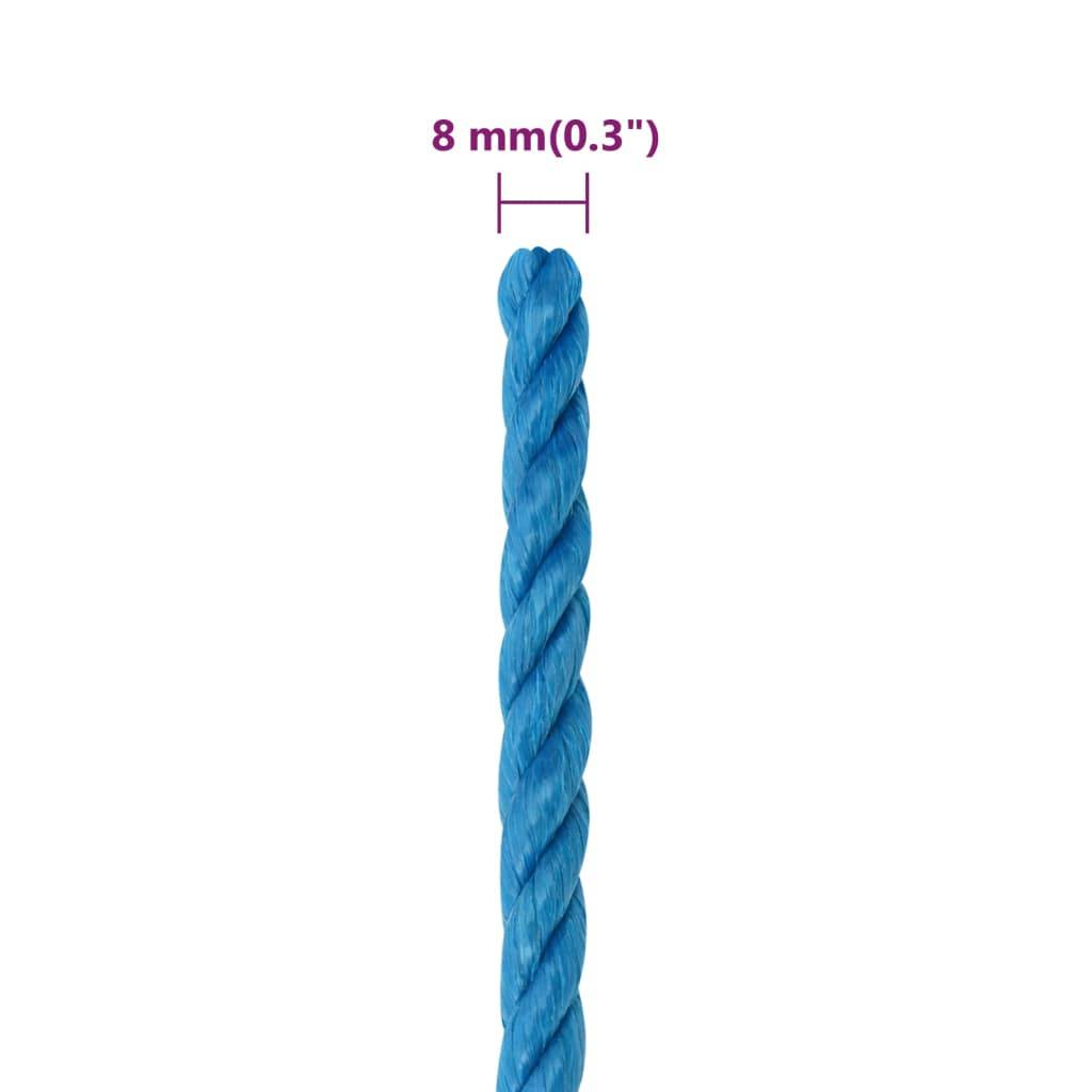 vidaXL Arbeitsseil Blau 8 mm 25 m Polypropylen