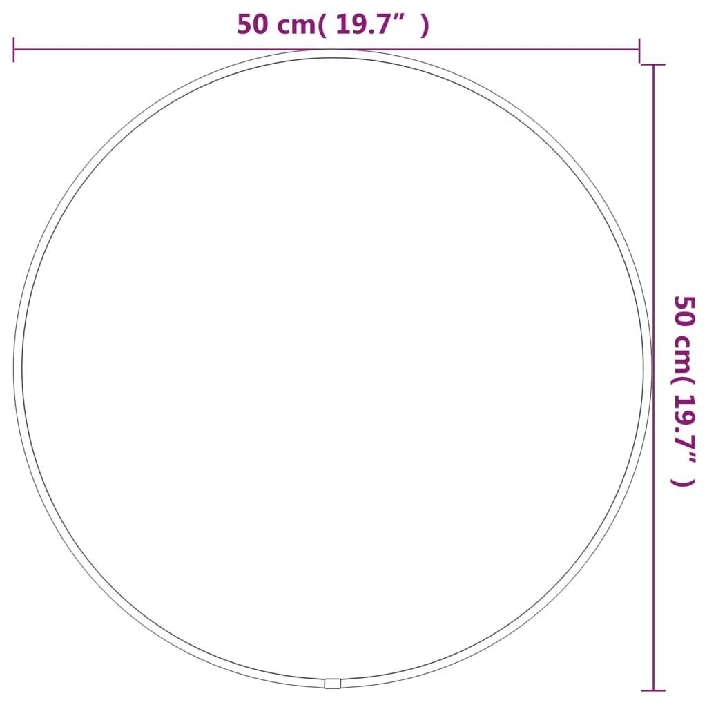 vidaXL Wandspiegel Golden Ø 50 cm Rund