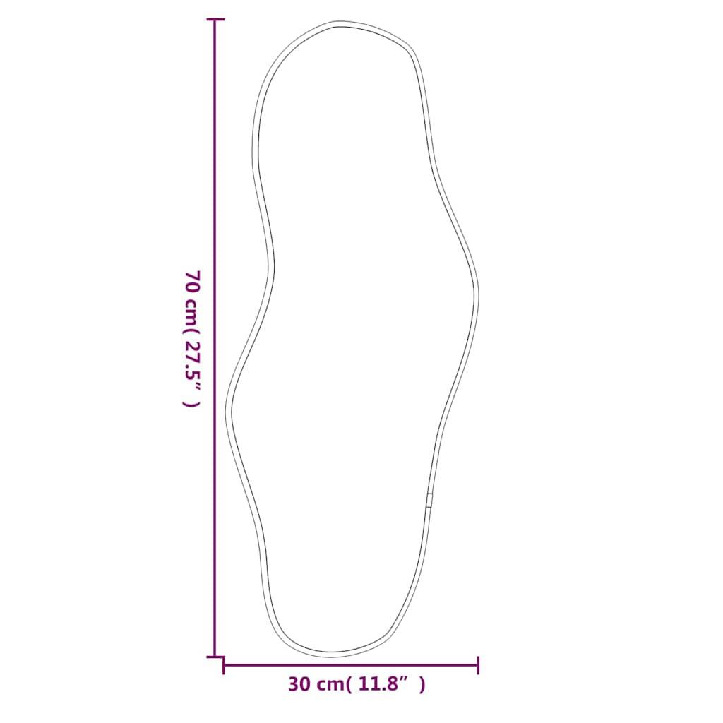 vidaXL Wandspiegel Silbern 70x30 cm