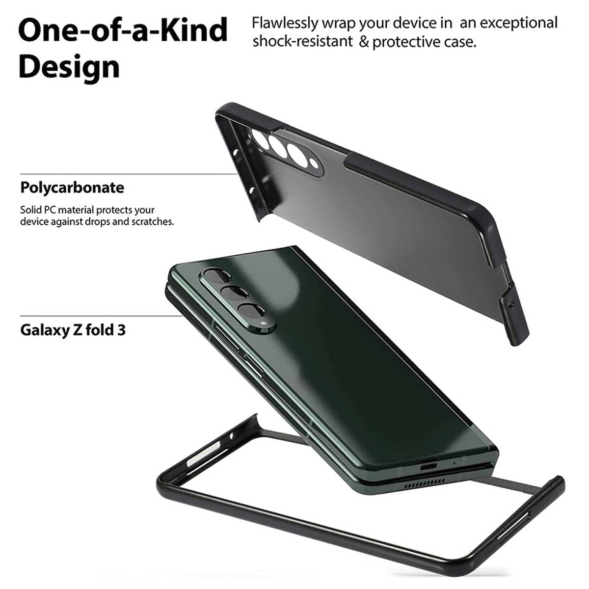 Für Samsung Galaxy Z Fold4 5G Design Cover Handy Tasche Hülle Etuis Muster Grün