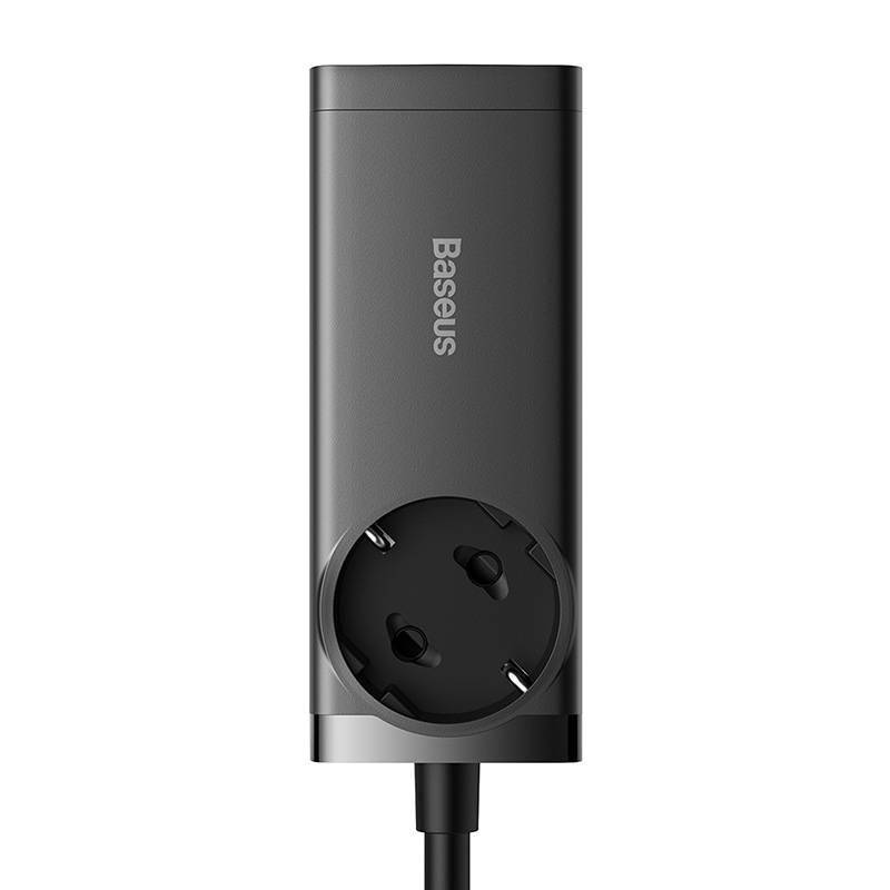 Baseus GaN3 Pro Wandladegerät / Powerstrip 2xUSB + 2xUSB-C + AC, 100W (schwarz)