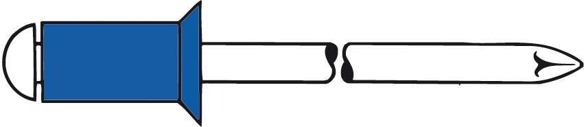 Blindniete Stahl/Stahl Senkkopf 3 x 12