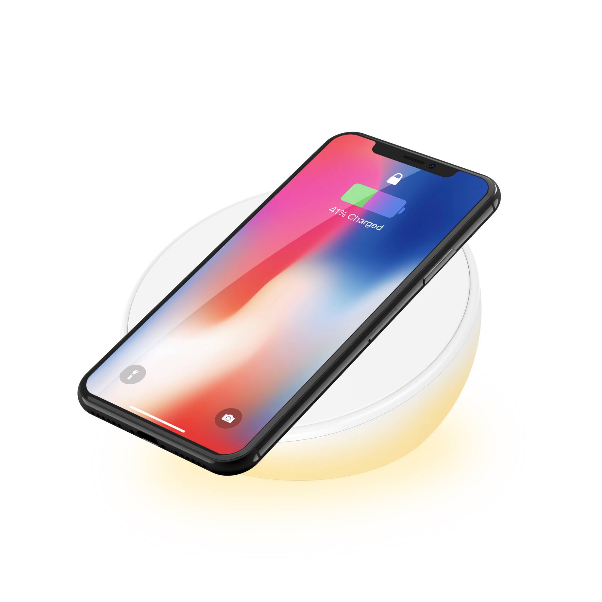 Ladegerät XLayer Wireless Charging Clock Light 10W White