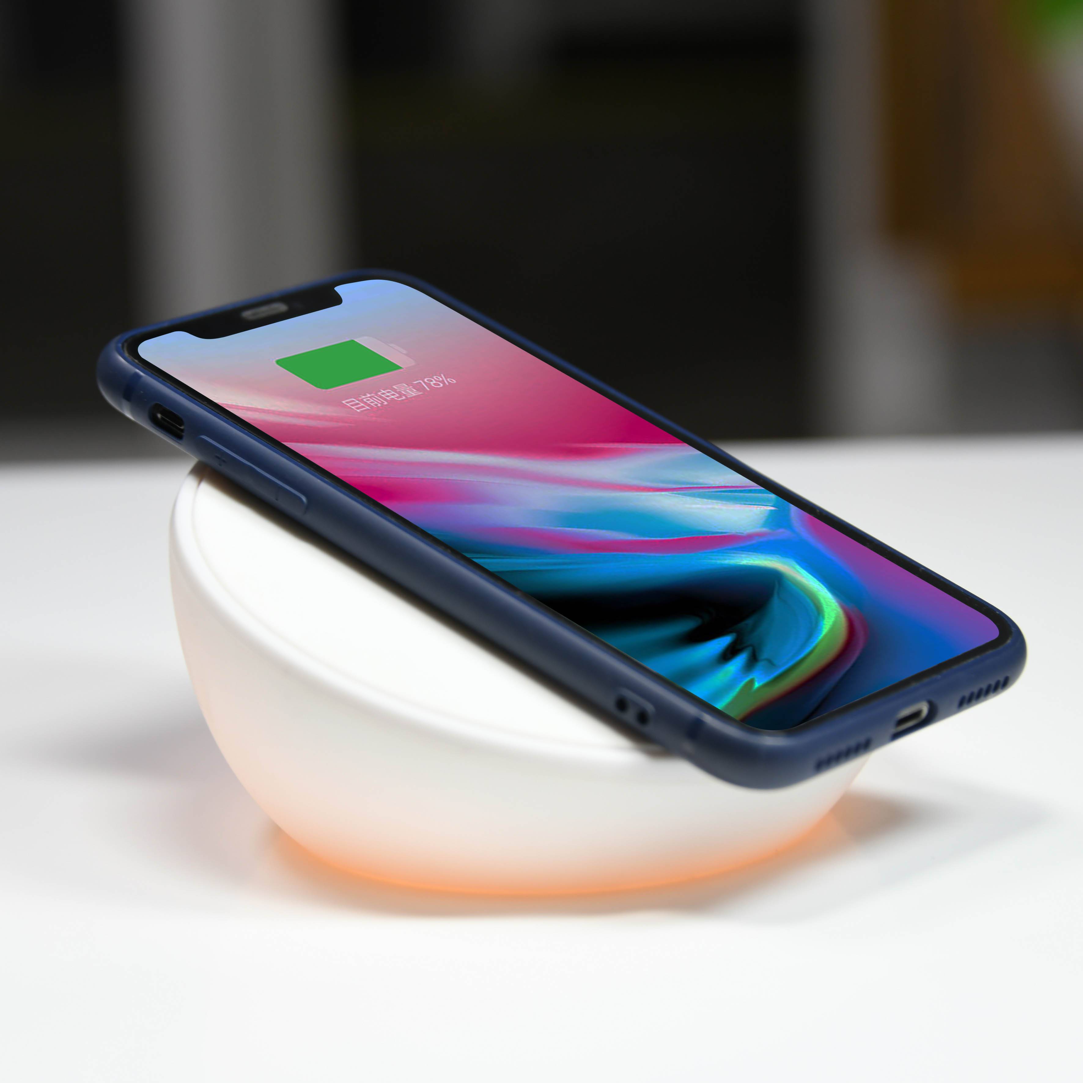 Ladegerät XLayer Wireless Charging Clock Light 10W White