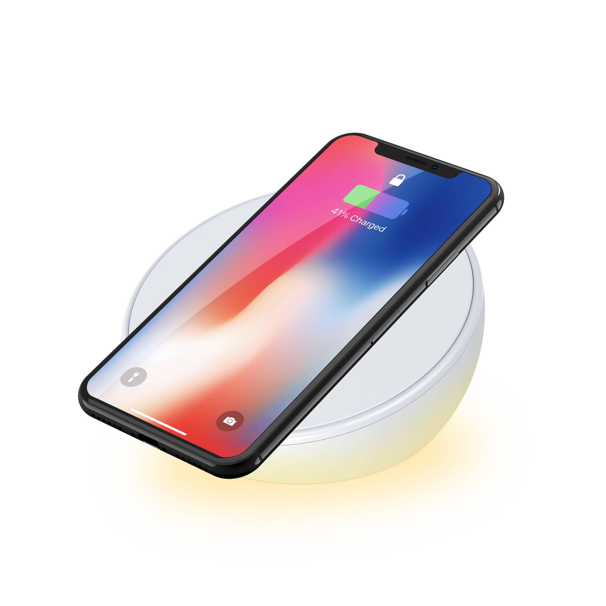 Ladegerät XLayer Wireless Charging Clock Light 10W Anthracite