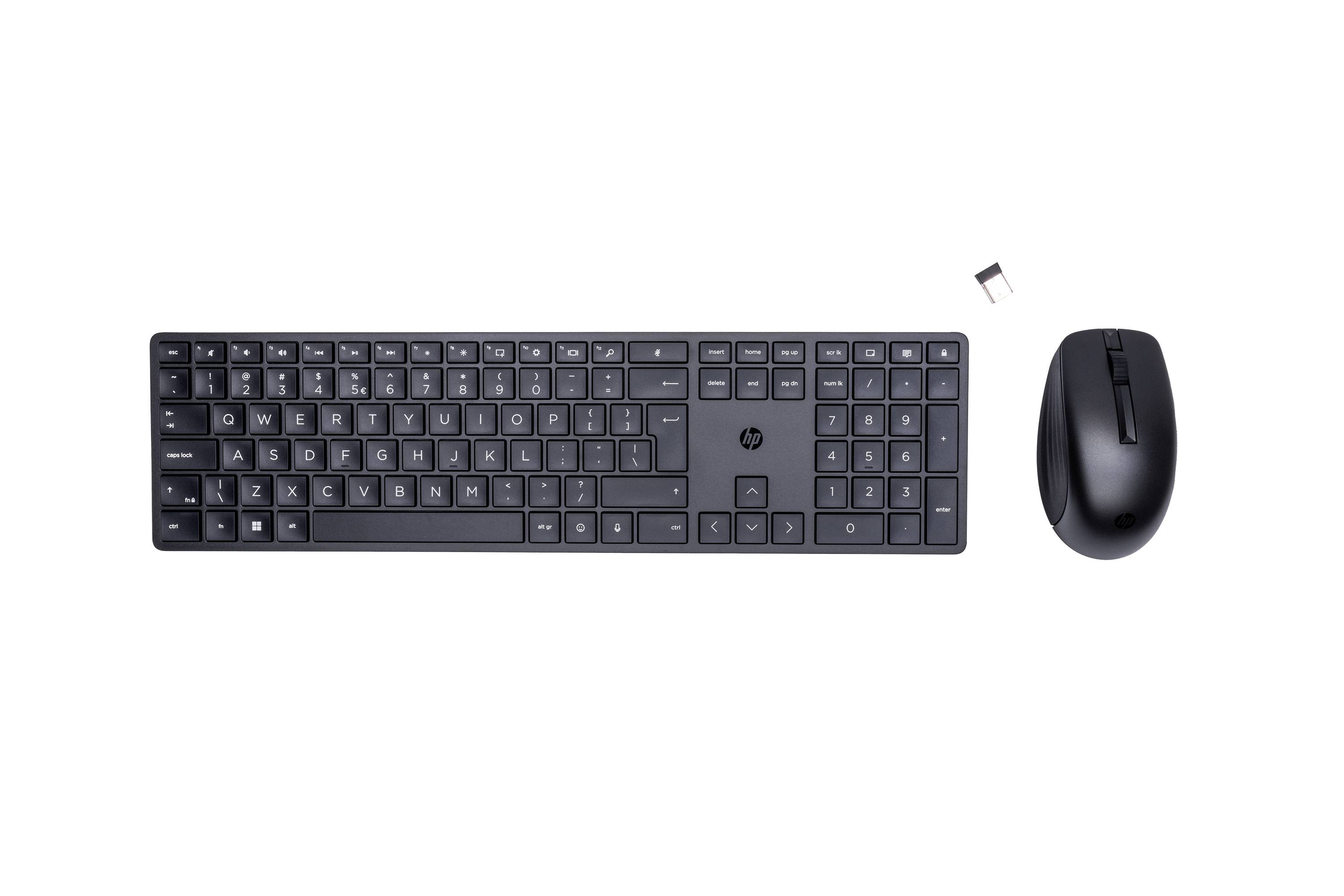 HP 650 Tastatur og mus-sæt TrådløsSchwarz - für Laptop 15-dw1025nk; Pavilion