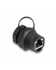 Delock Netzwerkkoppler - RJ-45 (W) zu RJ-45 (W) - Schutzkappe - CAT 6a - im Frei