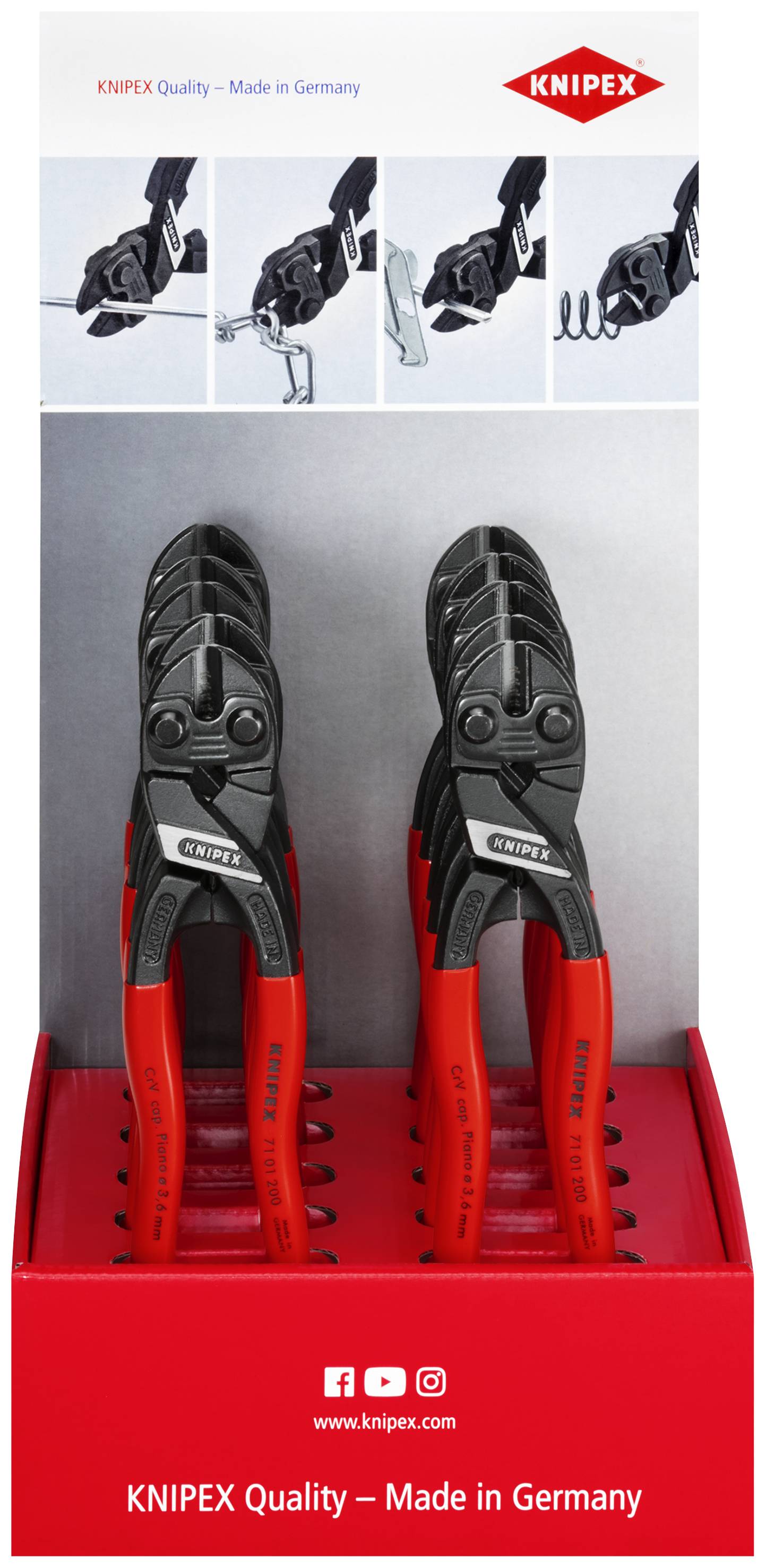 Knipex-Werk Thekendisplay 10-tlg. 00 18 01 V16