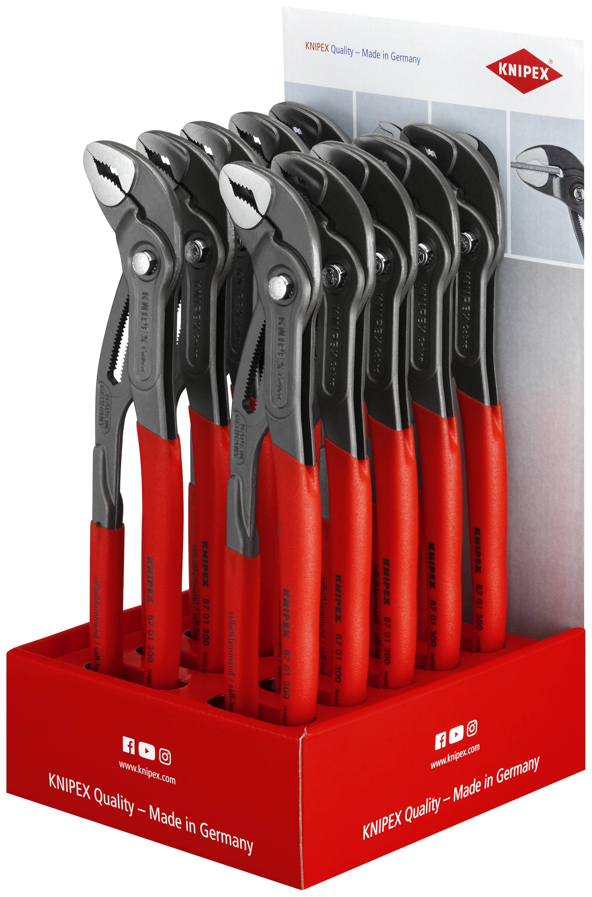 Knipex-Werk Thekendisplay 10-tlg. 00 18 01 V19