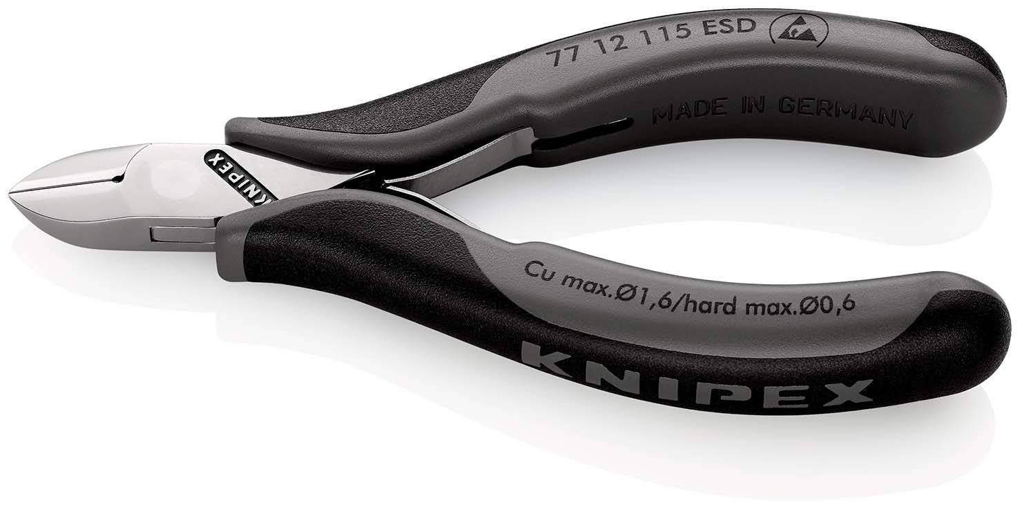 Knipex 77 12 115 ESD 77 12 115 ESD ESD Seitenschneider mit Facette 115 mm