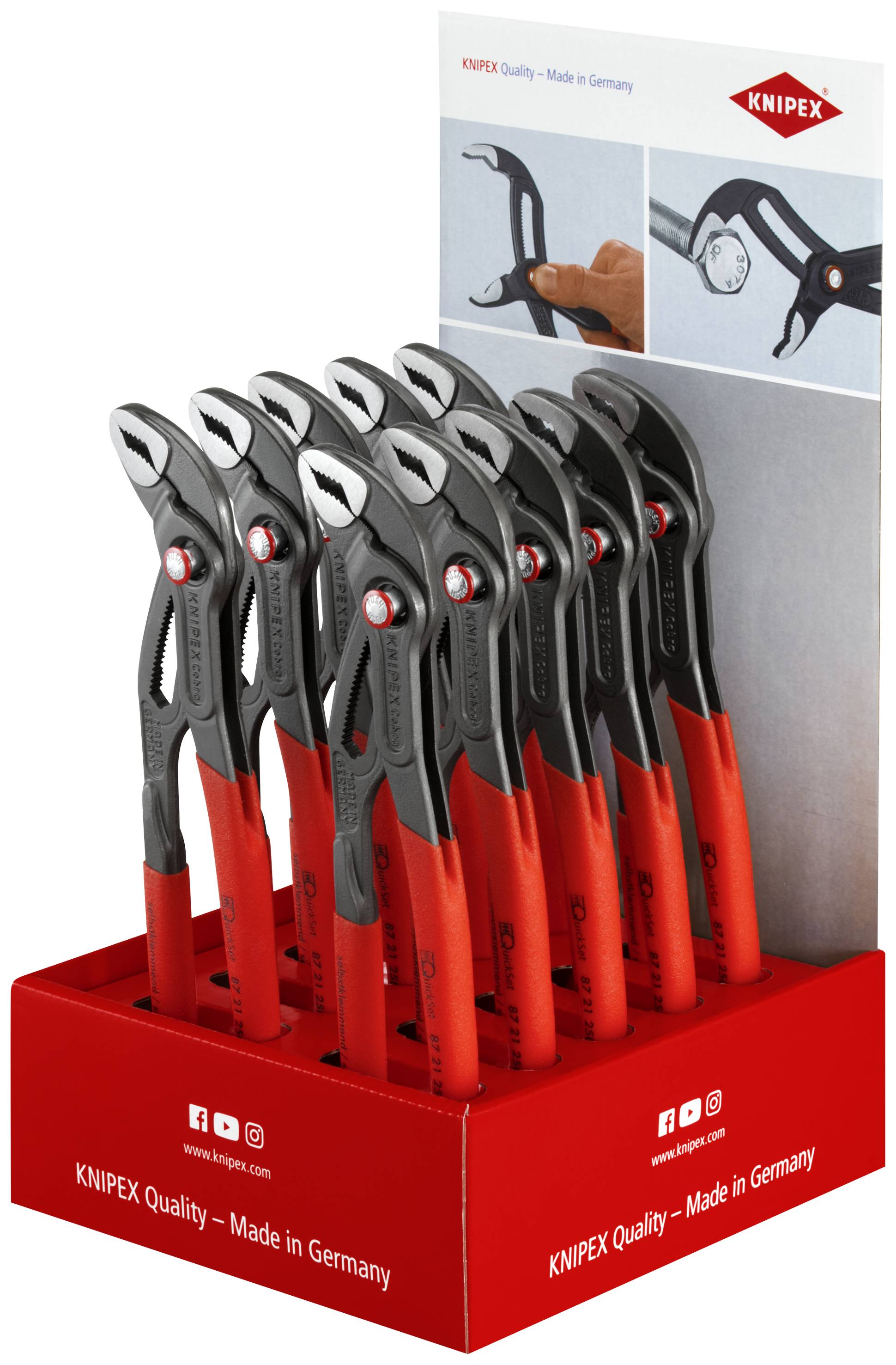 Knipex-Werk Thekendisplay 10-tlg. 00 18 01 V25