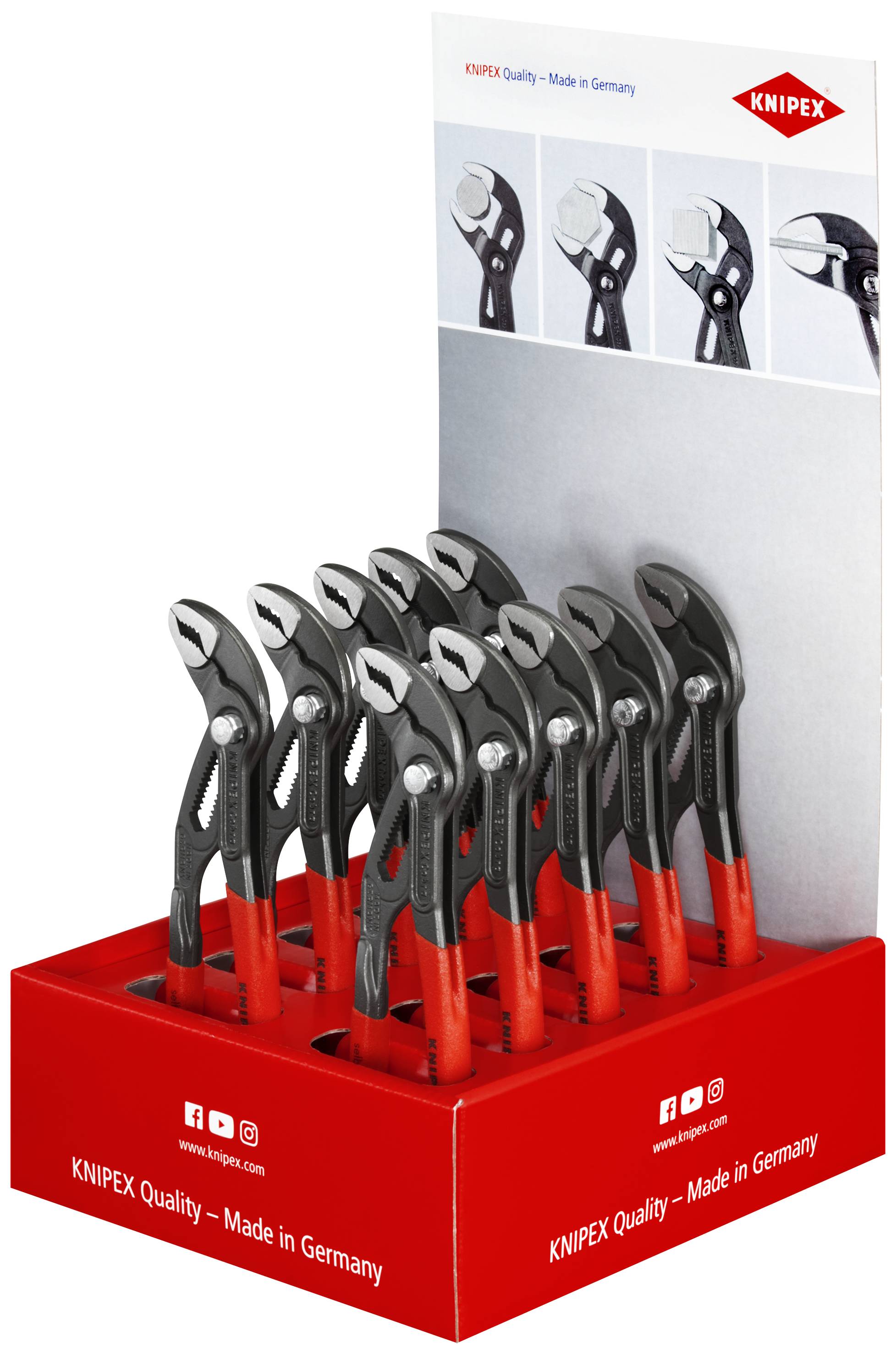 Knipex-Werk Thekendisplay 10-tlg. 00 18 01 V18