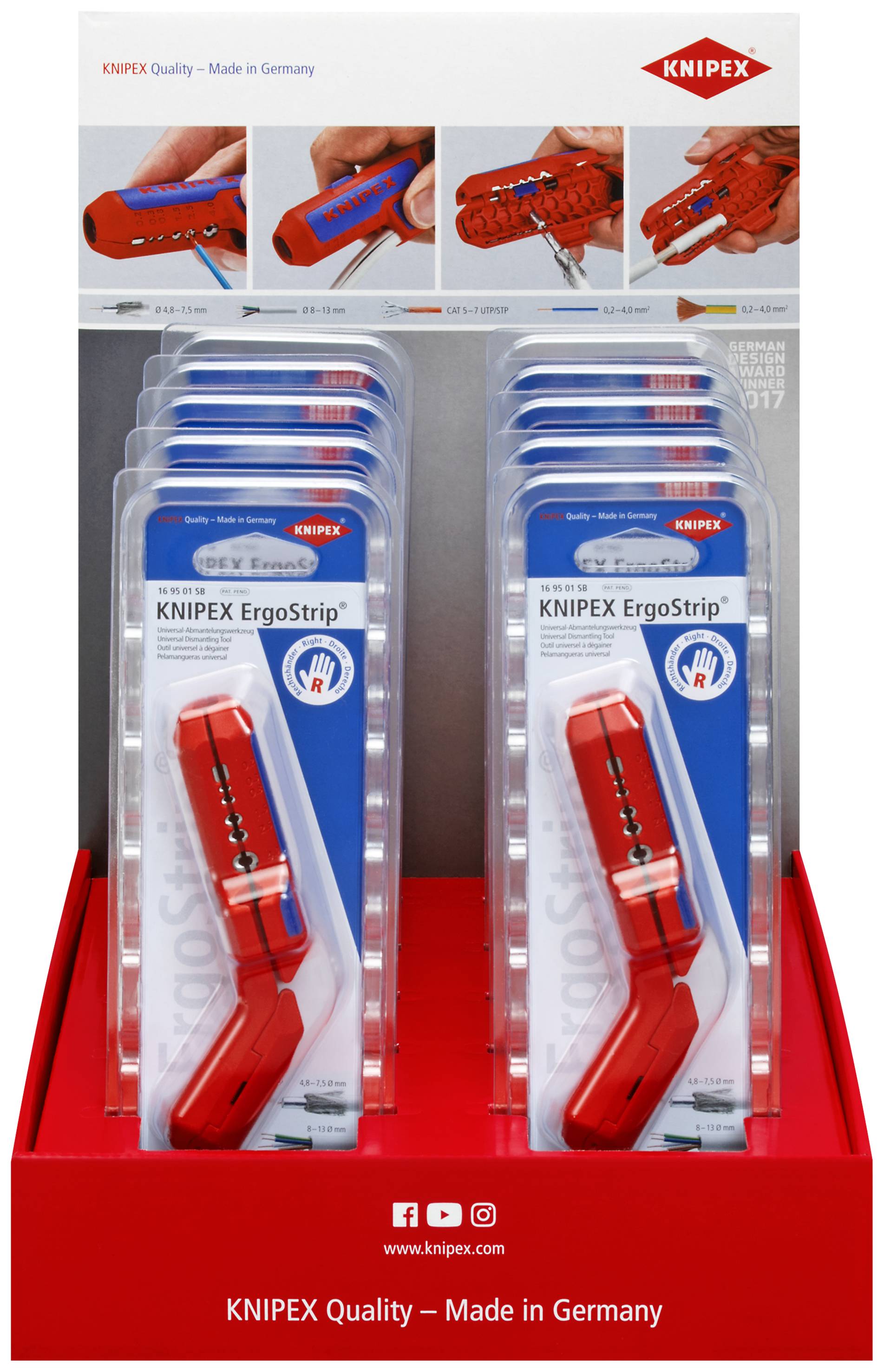 Knipex-Werk Thekendisplay 10-tlg. 00 18 01 V27