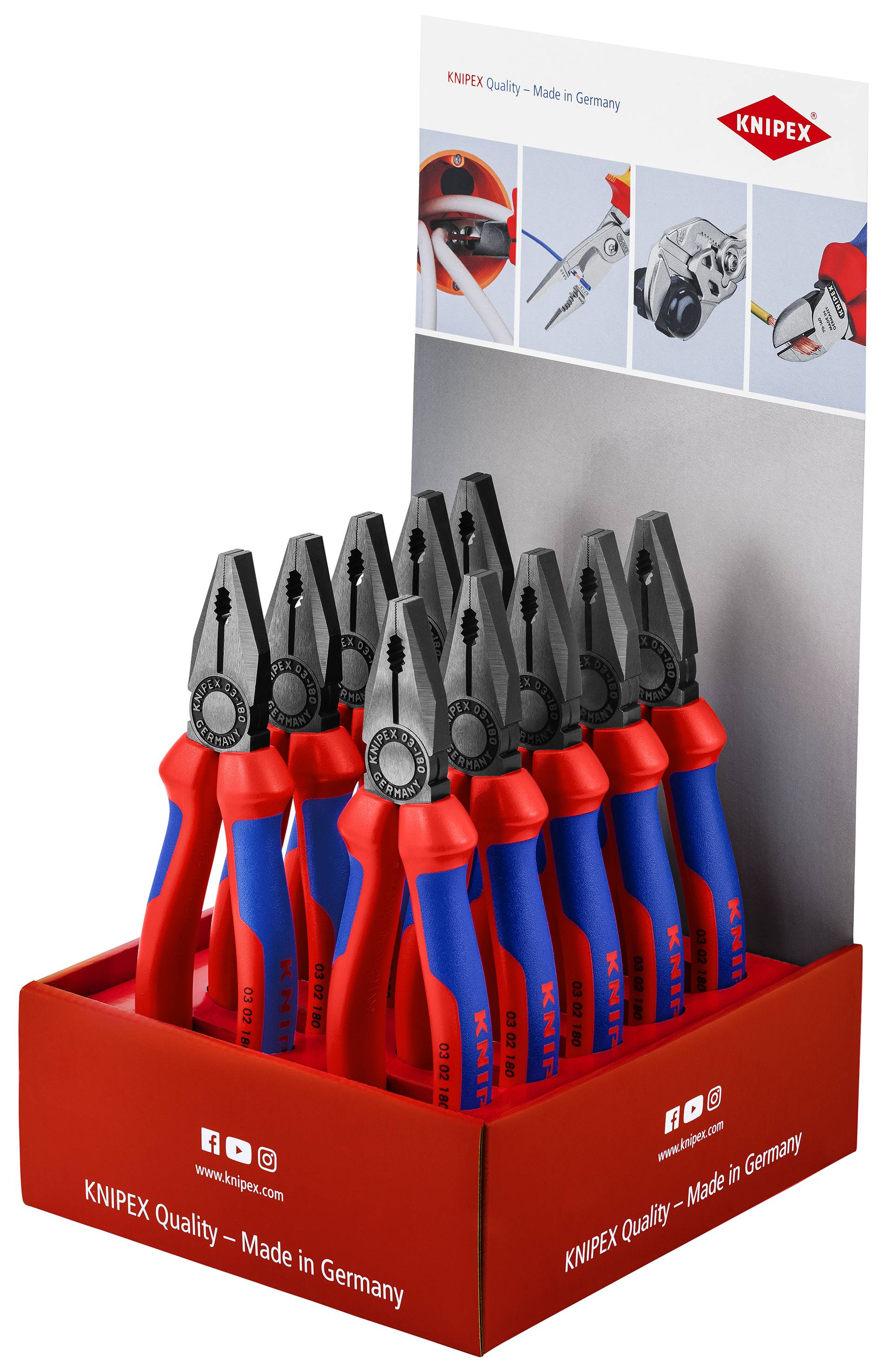 Knipex-Werk Thekendisplay 10-tlg. 00 18 01 V36