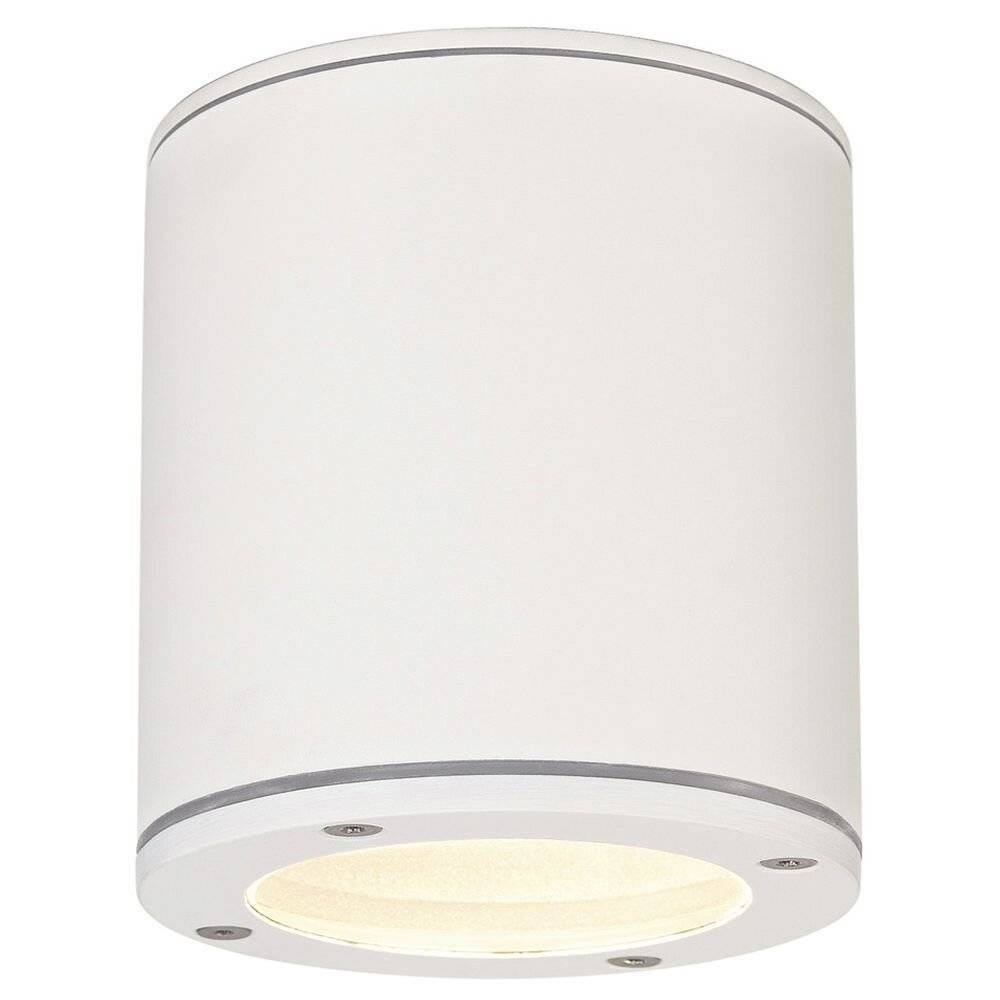 SLV 231541 Sitra Außendeckenleuchte LED, Energiesparlampe GX53 9W Weiß