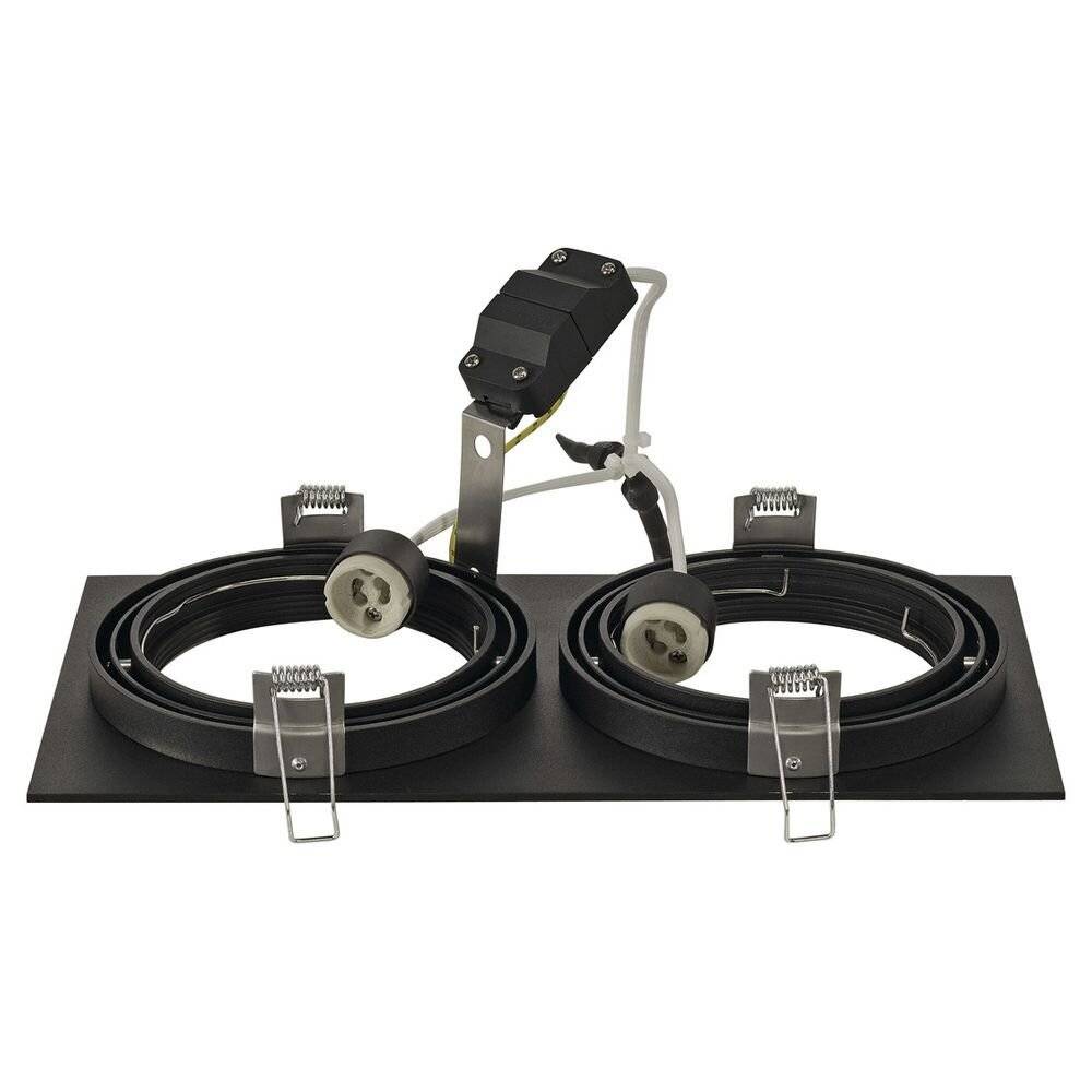 SLV 113840 New Tria 1 Einbauleuchte Halogen, LED GU10 150W Schwarz (matt)