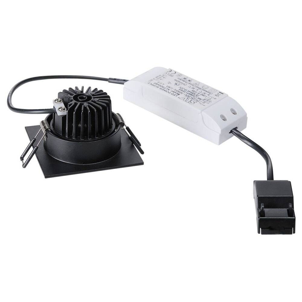 SLV 114430 Patta-I LED-Einbauleuchte LED LED fest eingebaut 12W Schwarz (matt)