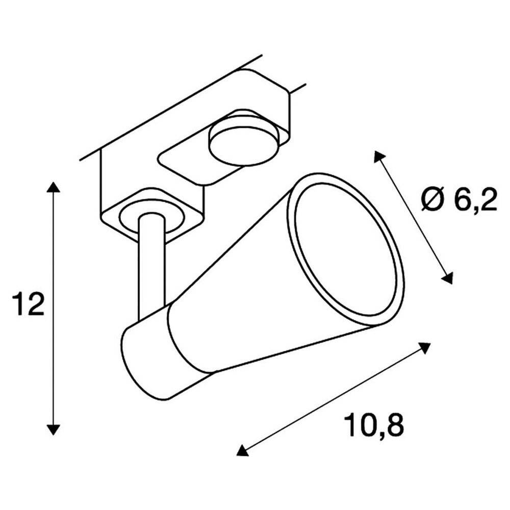 SLV AVO 152640 Hochvolt-Schienensystem-Leuchte GU10 Schwarz